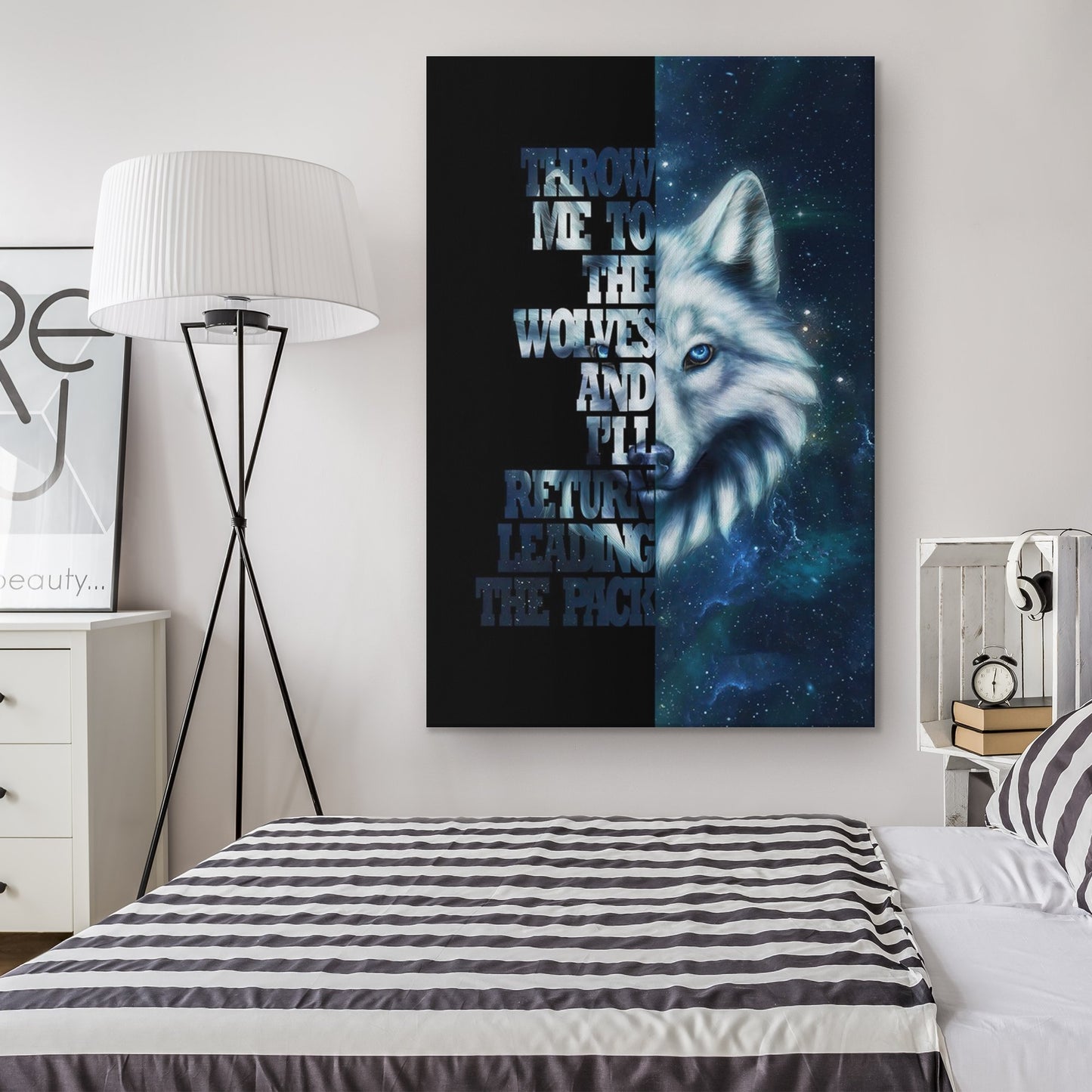 Ice Wolf Viking Wall Art - Norse Home Decor