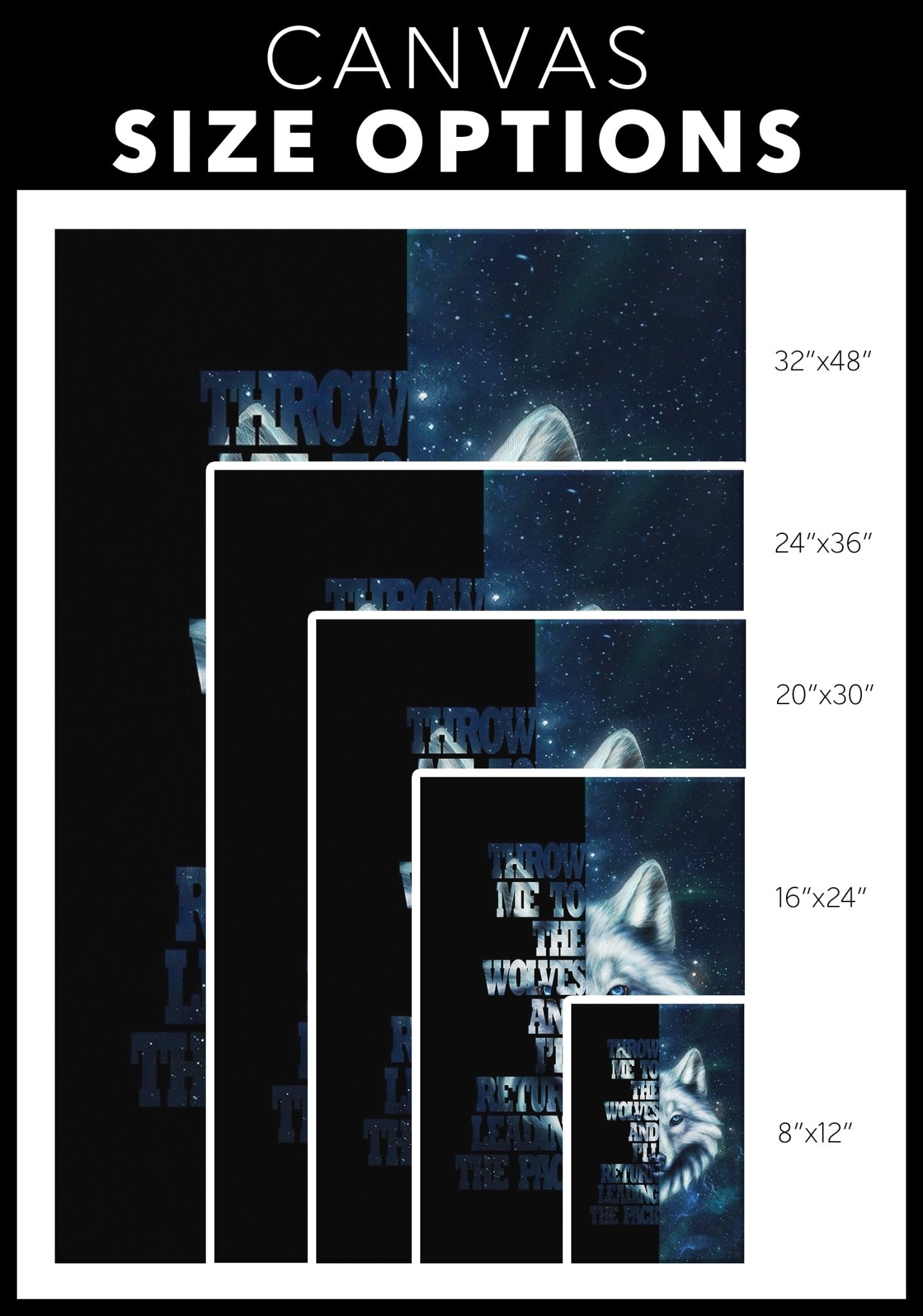 Ice Wolf Viking Wall Art - Norse Home Decor