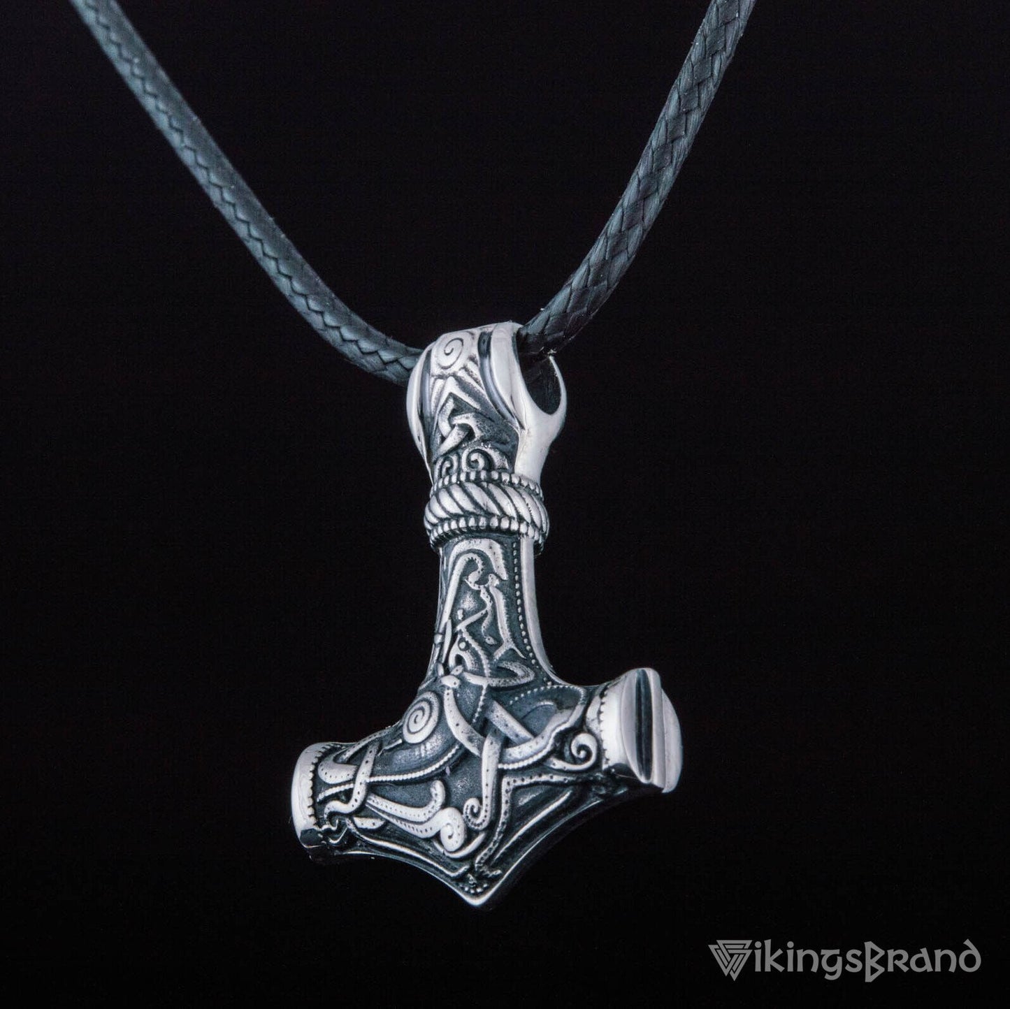 Mammen Style Thor's Hammer, Mjolnir Gold or 925 Sterling Silver Pendant