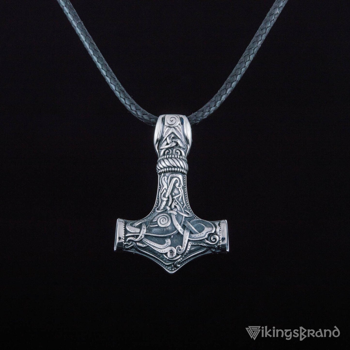 Mammen Style Thor's Hammer, Mjolnir Gold or 925 Sterling Silver Pendant