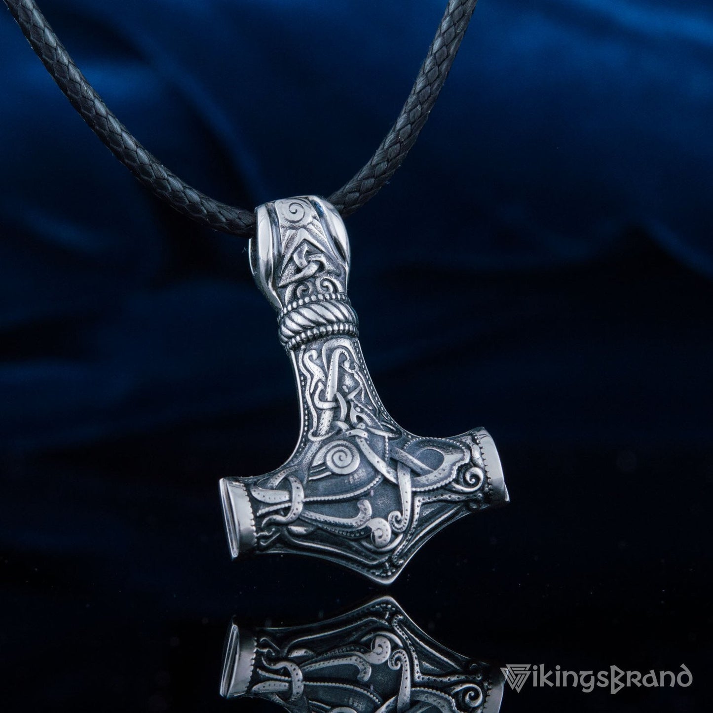 Mammen Style Thor's Hammer, Mjolnir Gold or 925 Sterling Silver Pendant