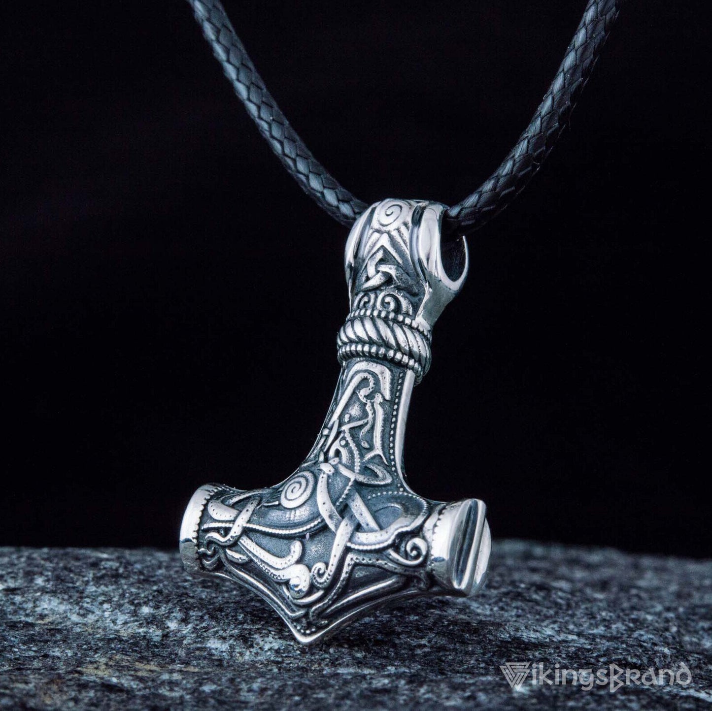 Mammen Style Thor's Hammer, Mjolnir Gold or 925 Sterling Silver Pendant
