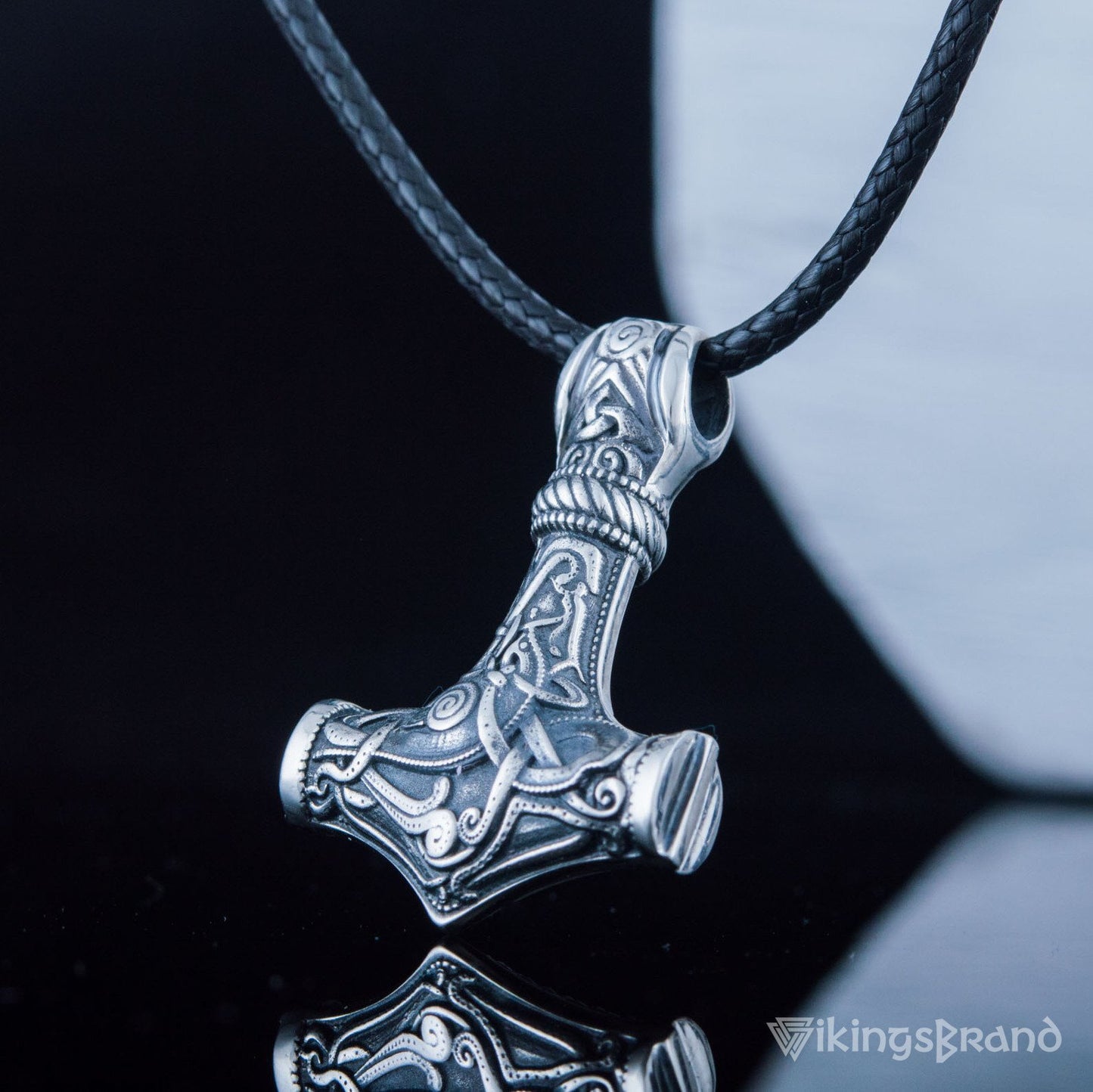 Mammen Style Thor's Hammer, Mjolnir Gold or 925 Sterling Silver Pendant