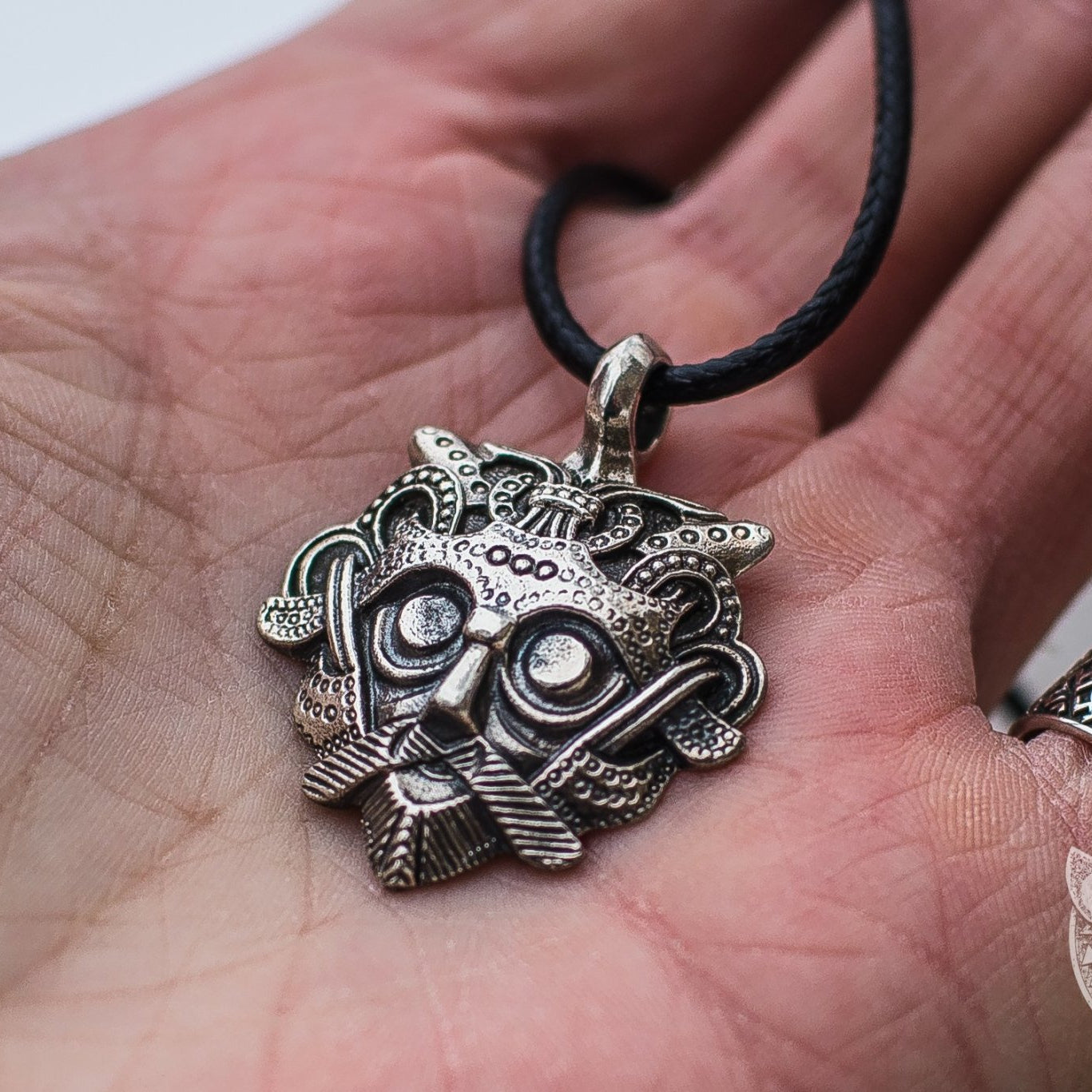 Mask from Gnezdovo 925 Sterling Silver Pendant - VikingsBrand