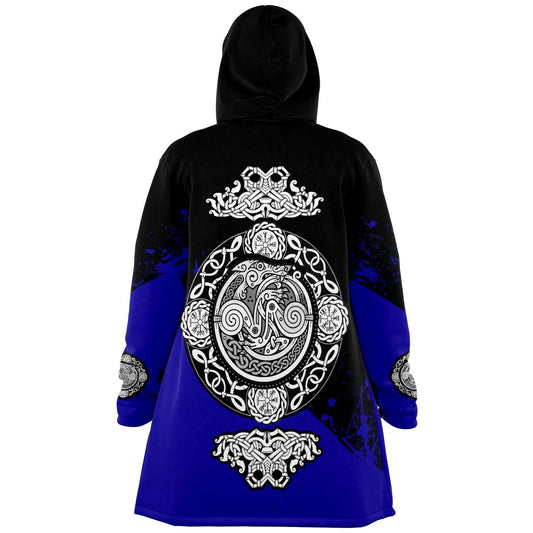 Mask of Odin Premium Viking Cloak – Blue