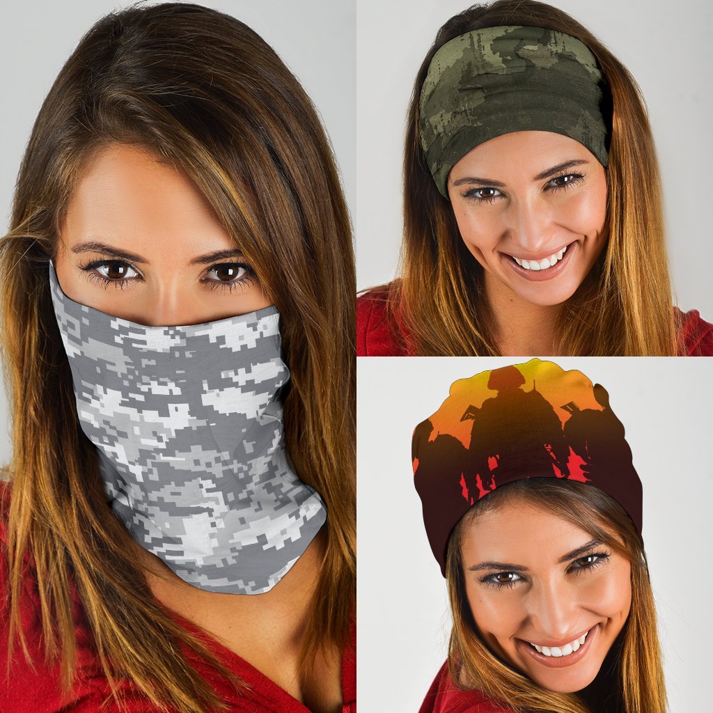 Military Camo Neck Gaiter | Face Shield | Bandana