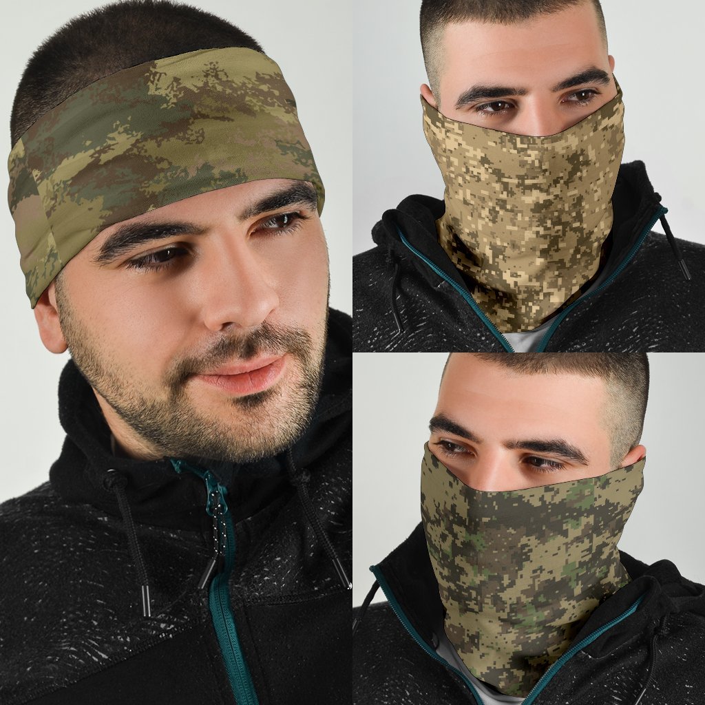 Military Camo Neck Gaiter | Face Shield | Bandana - Pixels