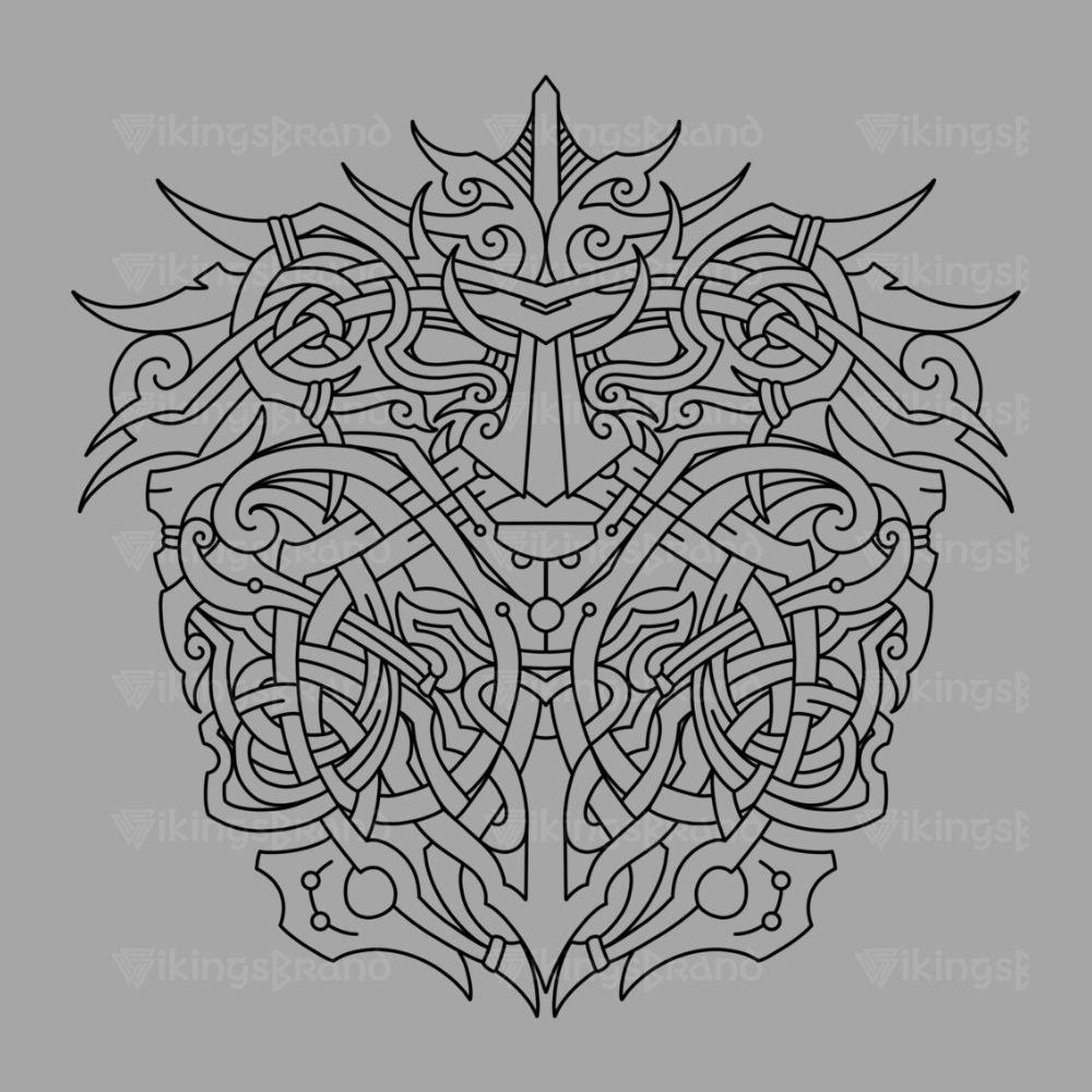 Nordic God Mask, Odin Tattoo, Vikings Tattoos - Digital Download