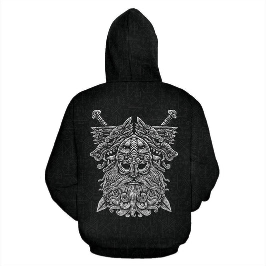 Norse God Odin All Over Hoodie - VikingsBrand