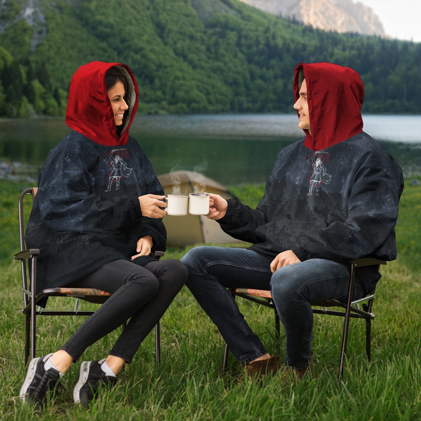 Norse God Tyr, Viking Snug, Hygge Hoodie