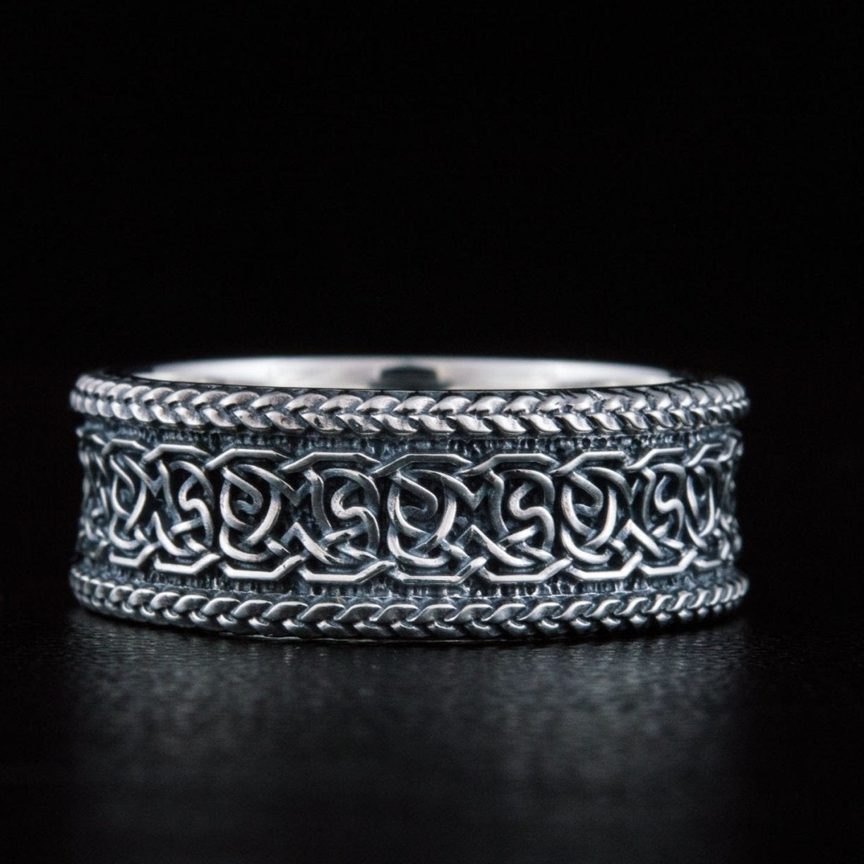 Norse ornament sterling silver Viking ring – view 8