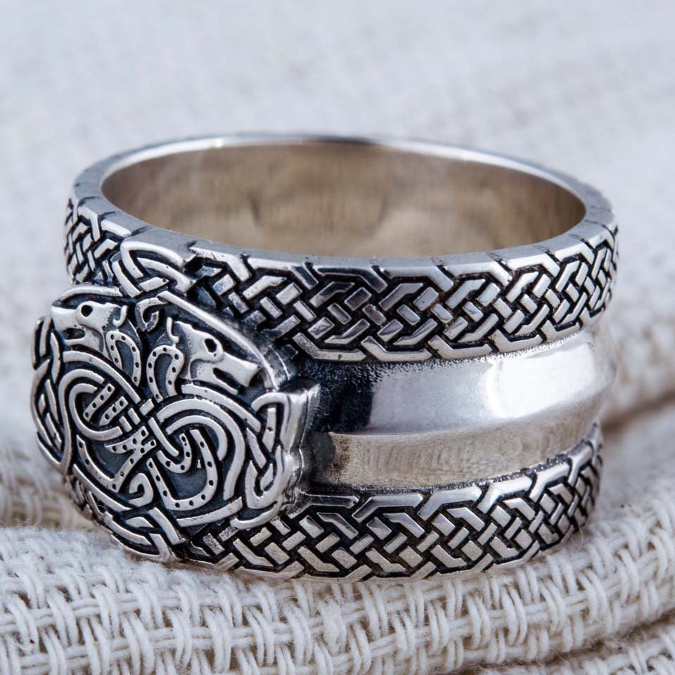 Skoll & Hati wolves ring, 925 sterling silver – view 7