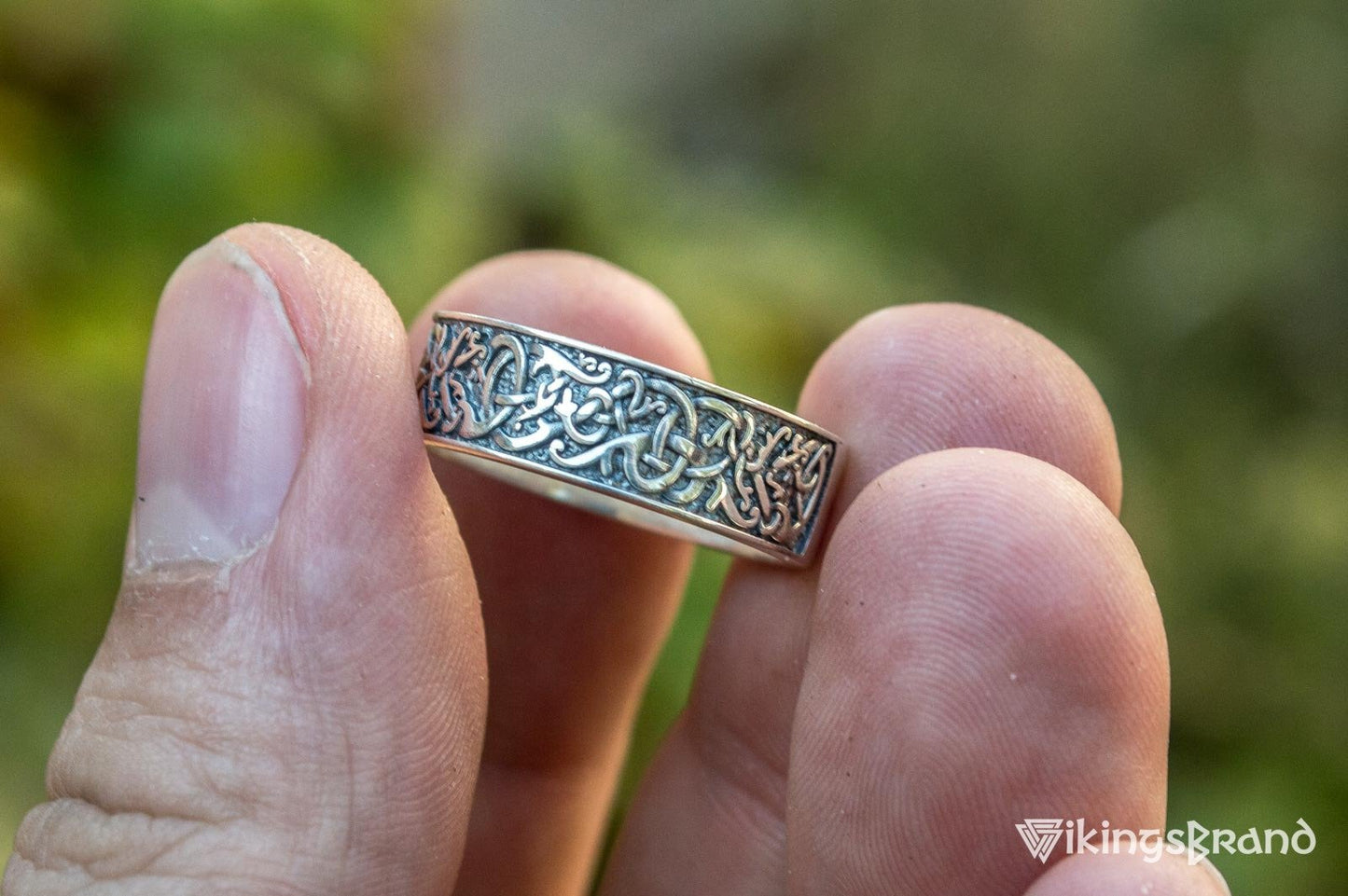 Norse Ornament Vikings Ring Sterling Silver Handcrafted Jewelry