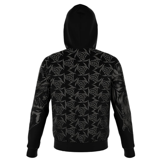 Norse warrior, Viking tattoo style hoodie 001 – view 2