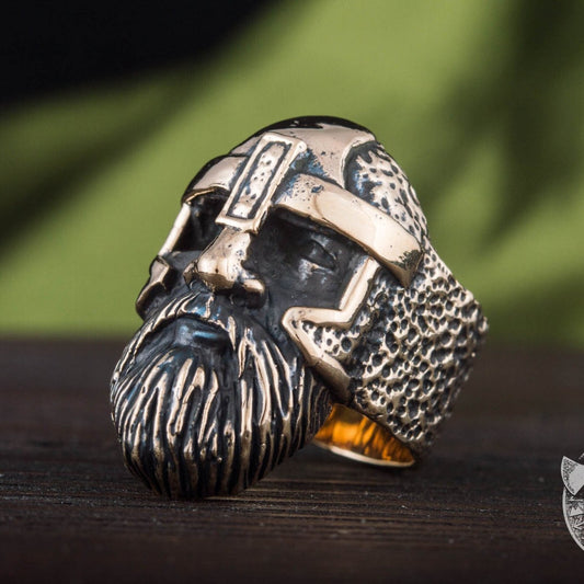 Odin Allfather Handcrafted Viking Bronze Ring