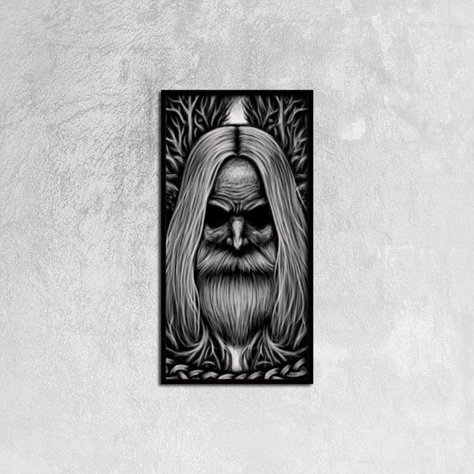 Odin - Canvas Print Framed Ready to Hang, 12ⅹ24 inch - VikingsBrand