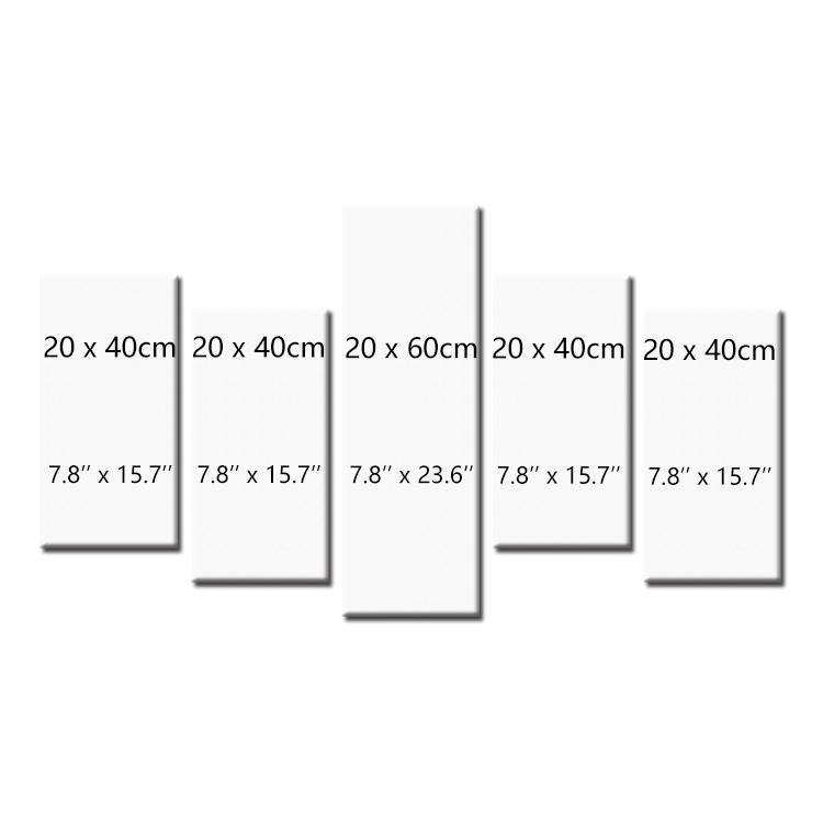 Odin with Huginn & Munnin - 5 Panels Canvas Wall Art - VikingsBrand