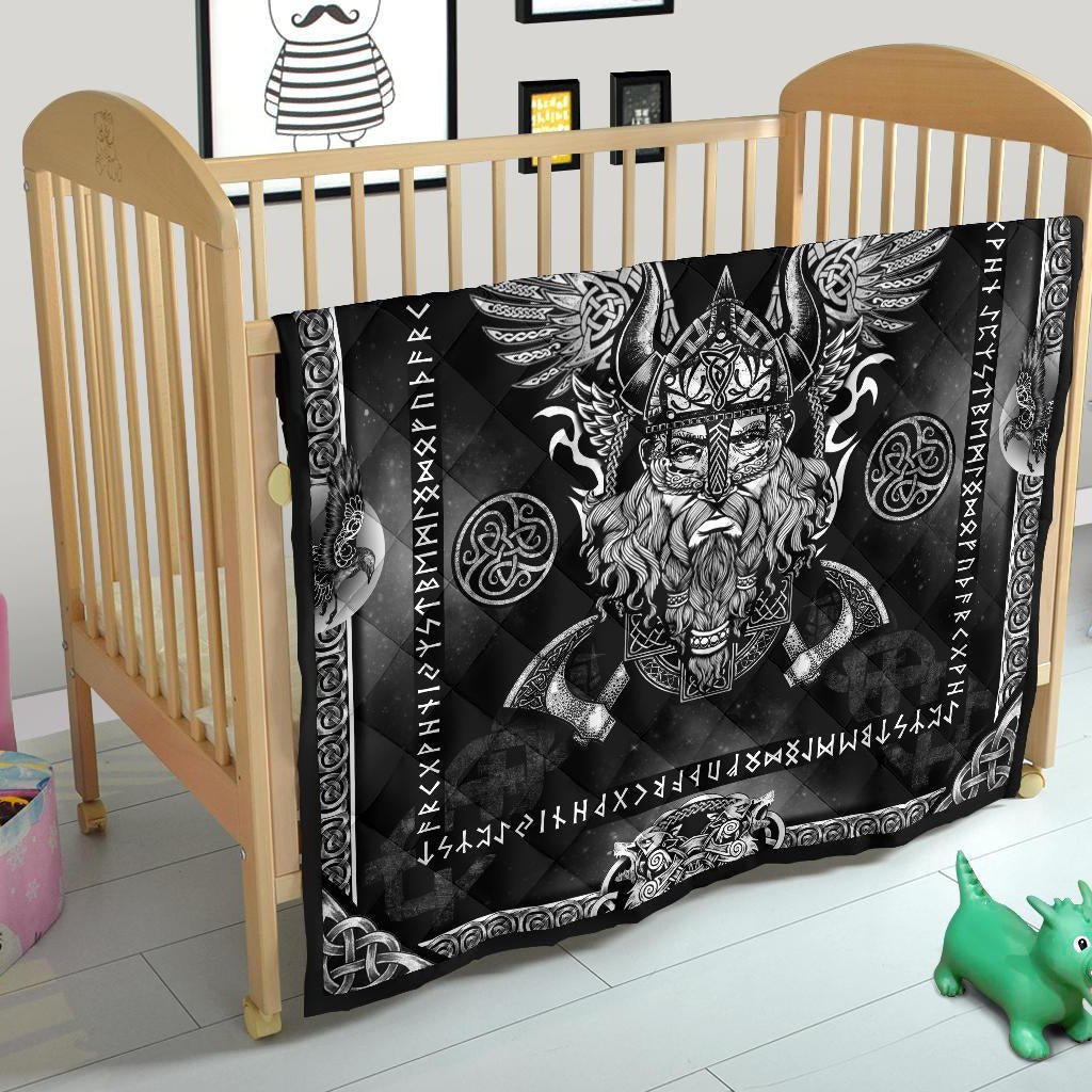 Odin with Ravens Quilt - VikingsBrand