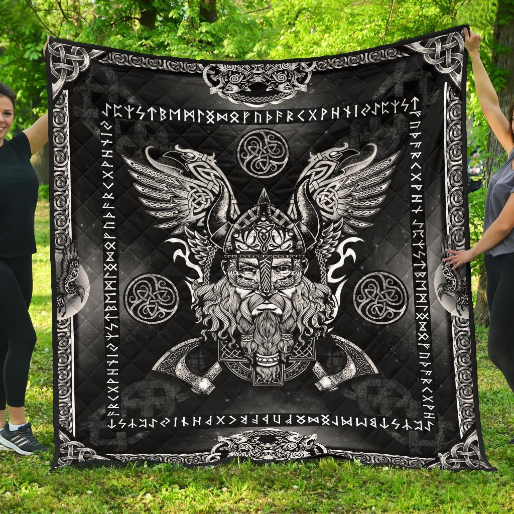 Odin with Ravens Quilt - VikingsBrand
