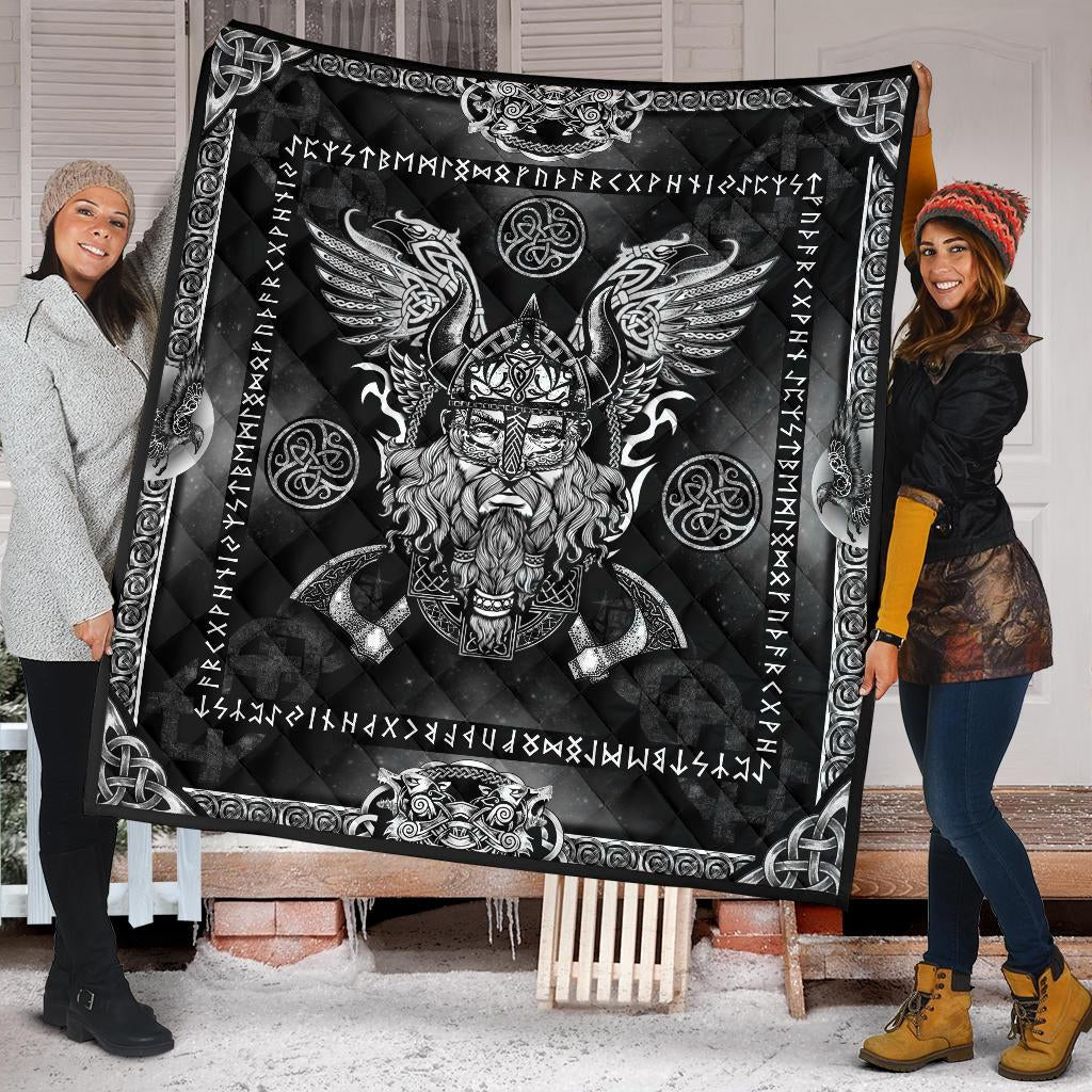 Odin with Ravens Quilt - VikingsBrand