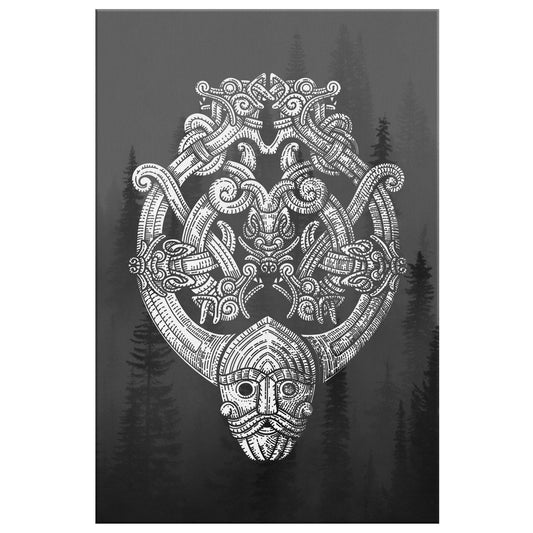 Odin's Wolfpack in Spruce Forest Gallery Quality Viking Wall Art