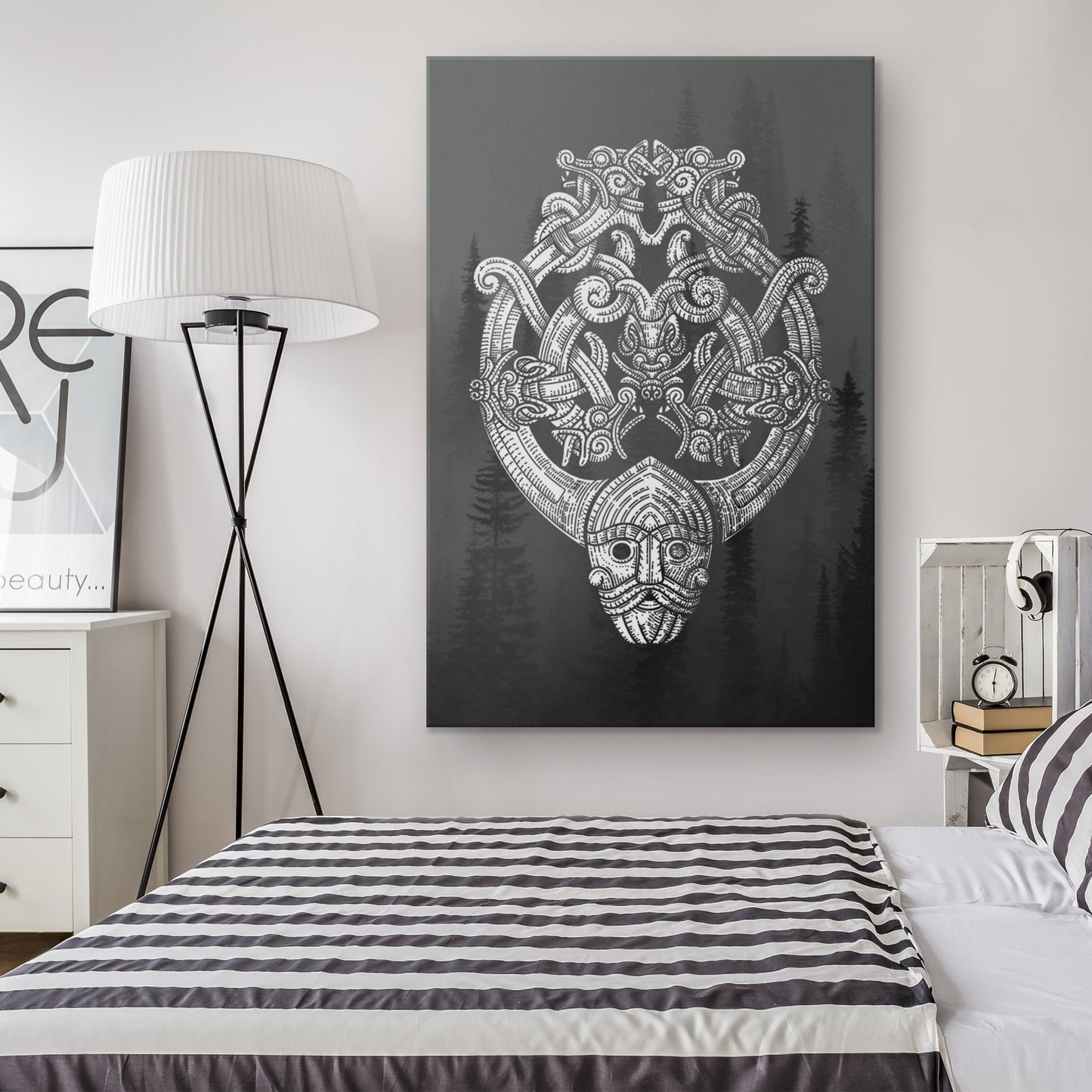 Odin's Wolfpack in Spruce Forest Gallery Quality Viking Wall Art