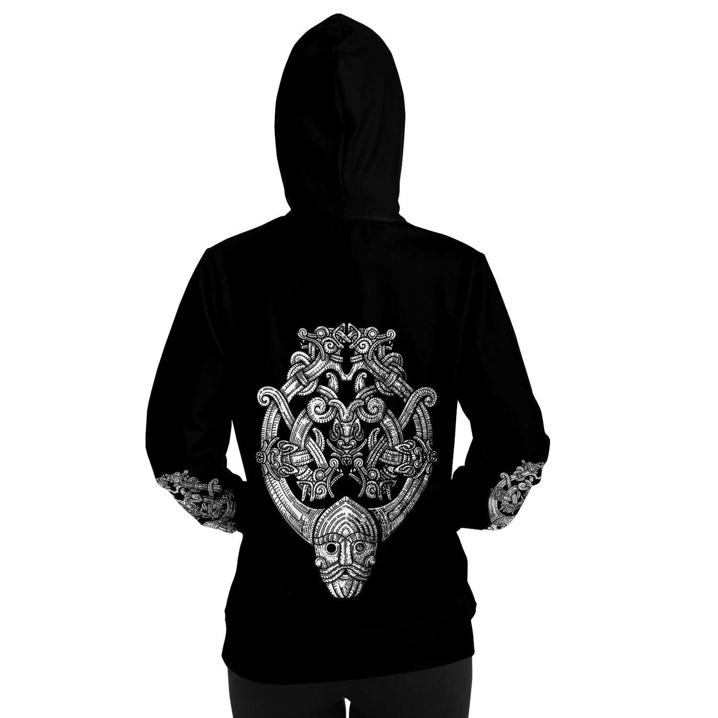 Odin's Wolfpack Unisex Viking Hoodie - Back Print