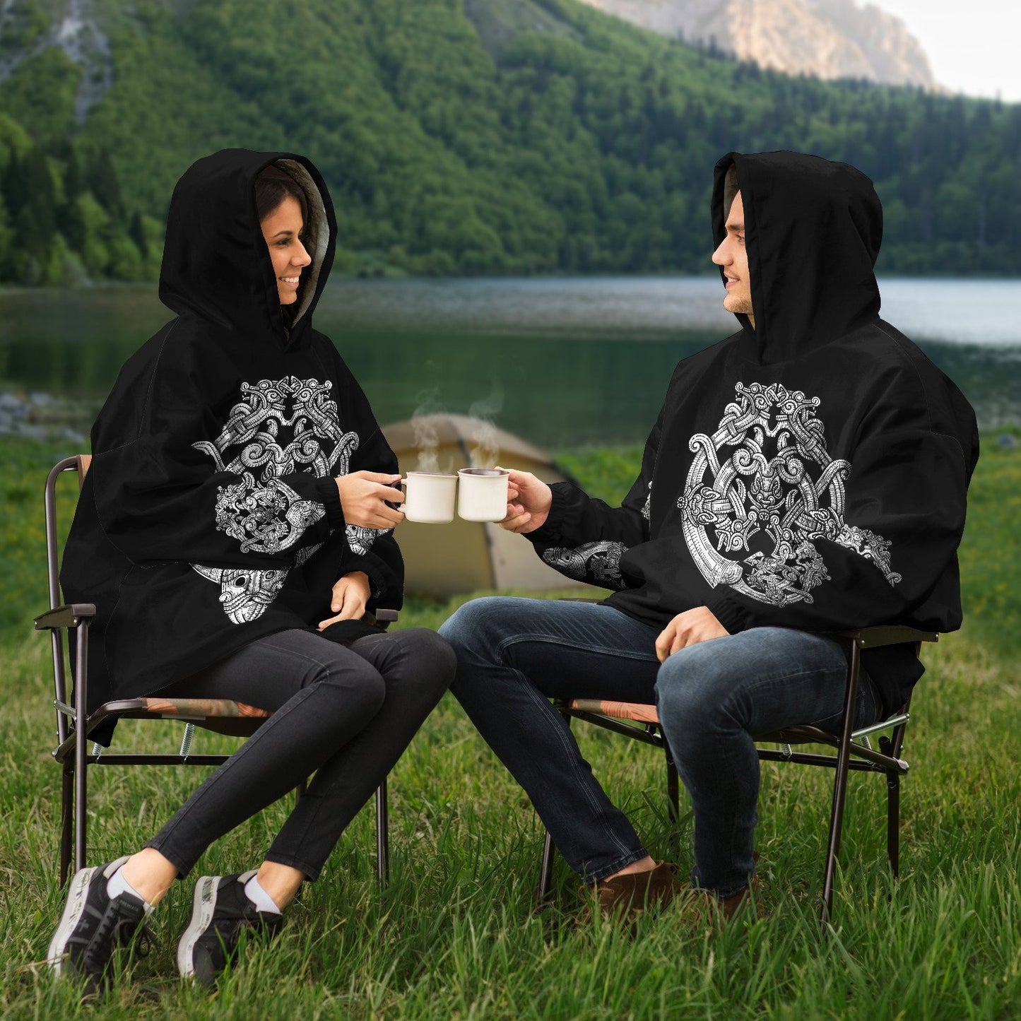Odin's Wolfpack Unisex Viking Hygge Hoodie - Snug Hoodie
