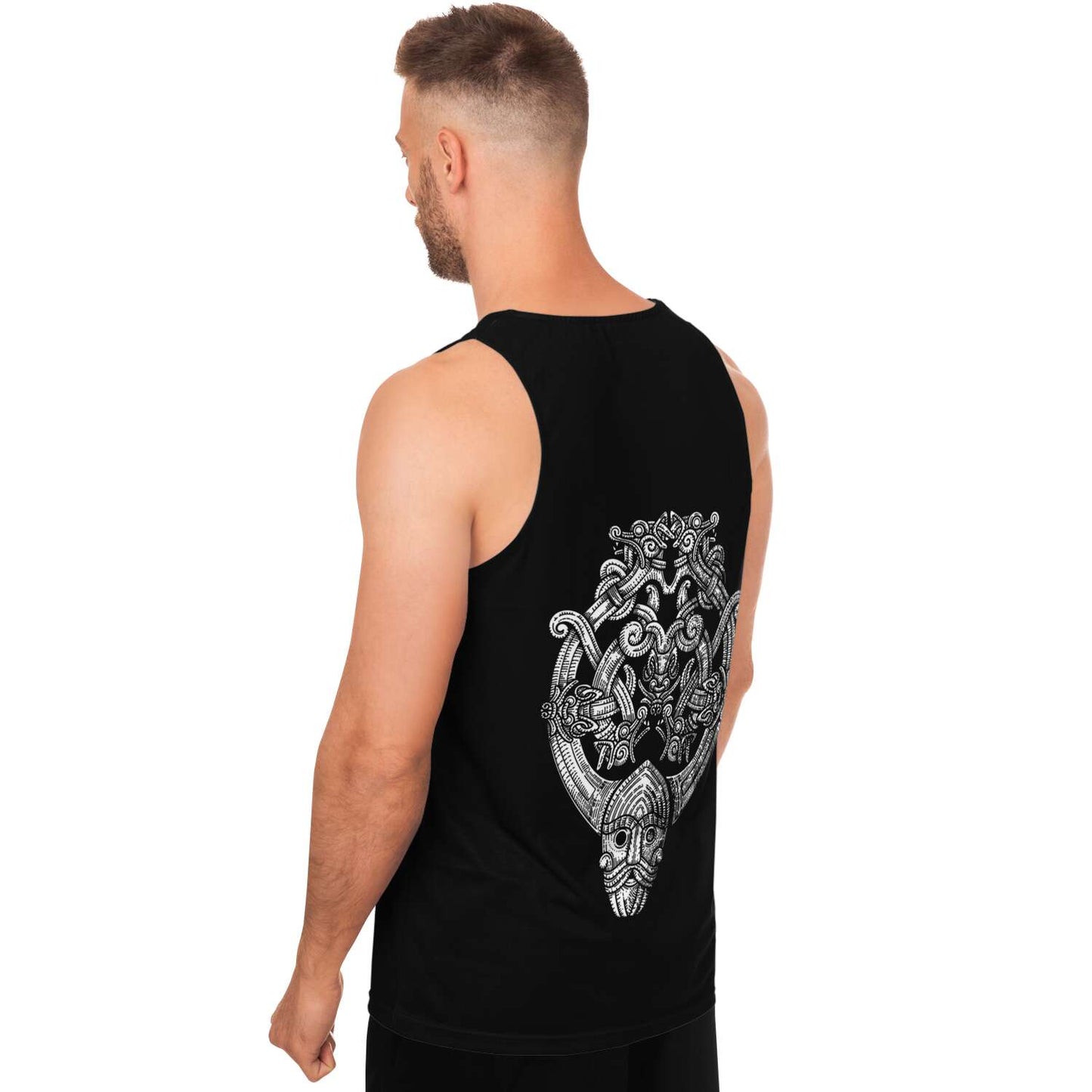 Odin's Wolfpack Unisex Viking Tank Top - Back Print
