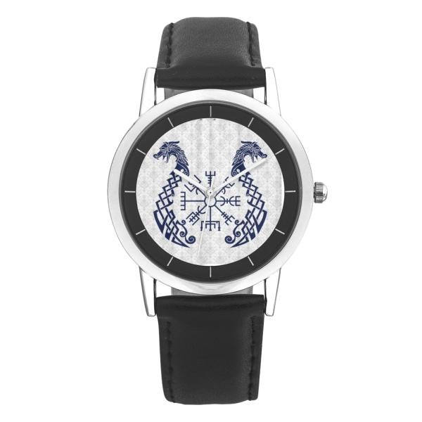 online customization - 2018-11-19 - Black Type Double-layer Concise Dial Water-resistance Quartz Watch - VikingsBrand