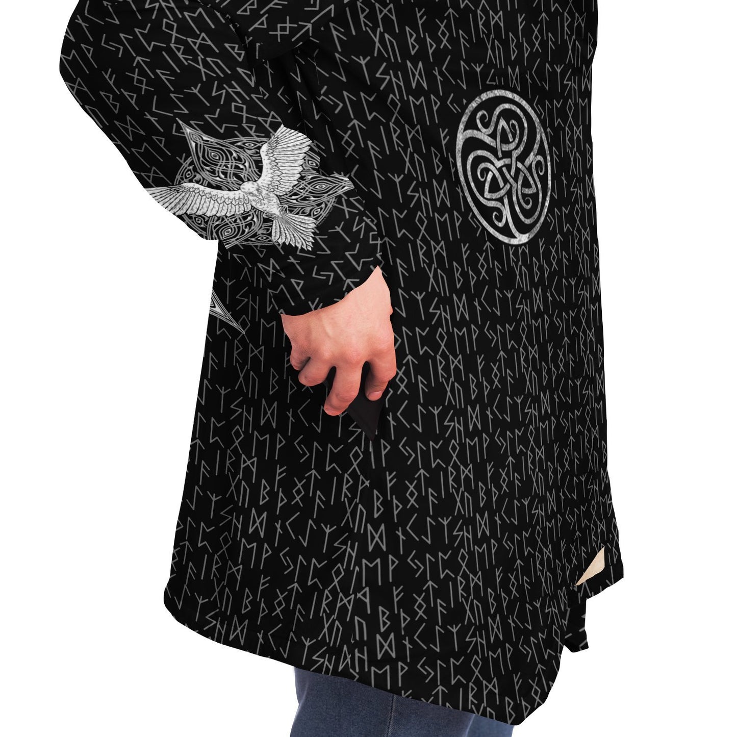 Premium Viking Runic Cloak Black