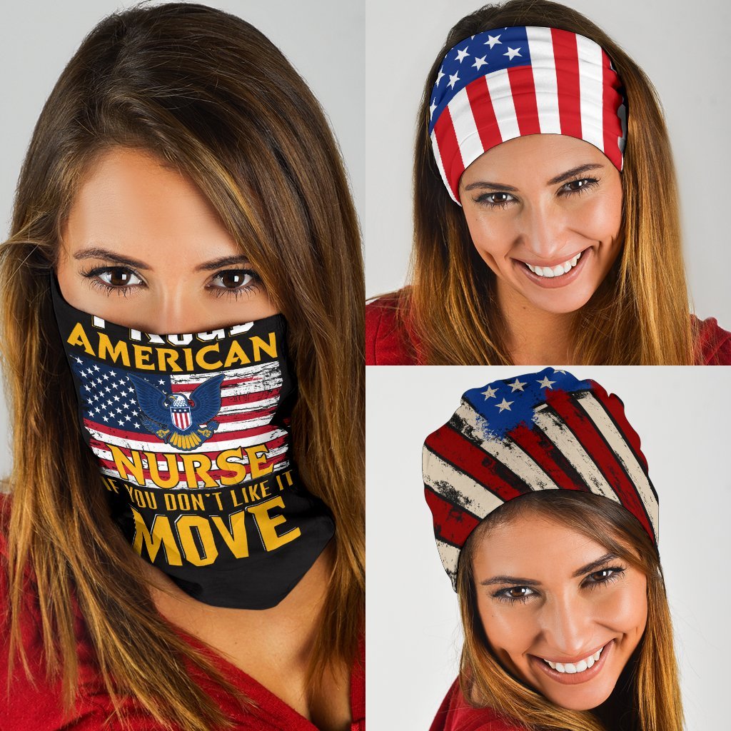 Proud American Nurse Neck Gaiter | Face Shield