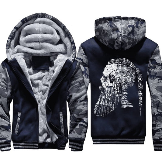 Ragnar's Head Camouflage Hoodie | Free Worldwide Shipping - VikingsBrand