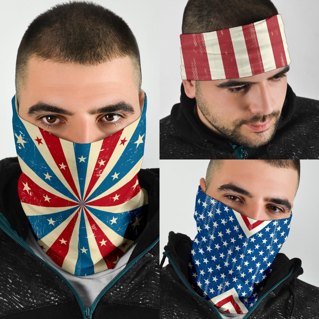 Retro USA Neck Gaiter | Face Shield | Bandana