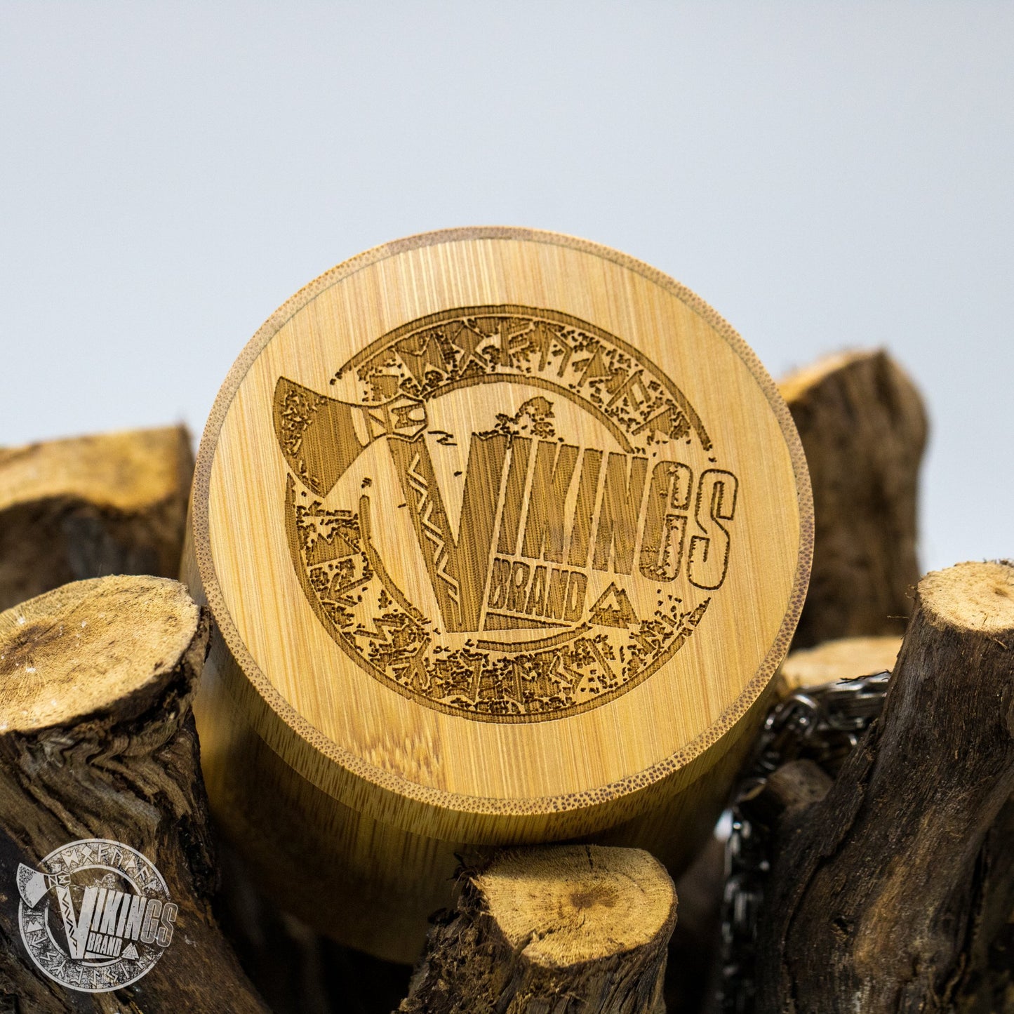 SALE! Inge Viking Wooden Runic Circle Watch with Helm of Awe Viking Symbol & Engraved Saying on the Back - VikingsBrand