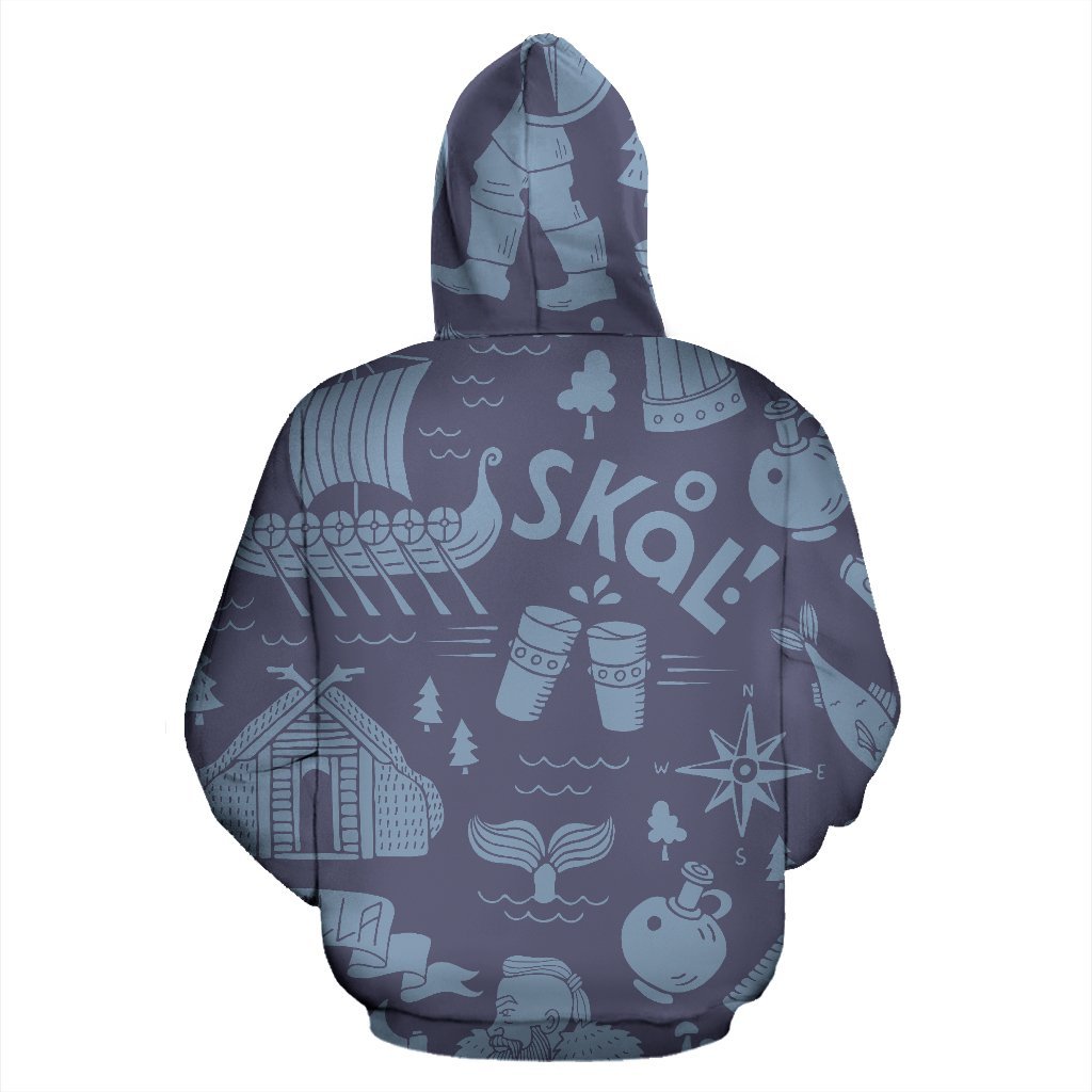 Skal Viking Zip Up Hoodie - VikingsBrand