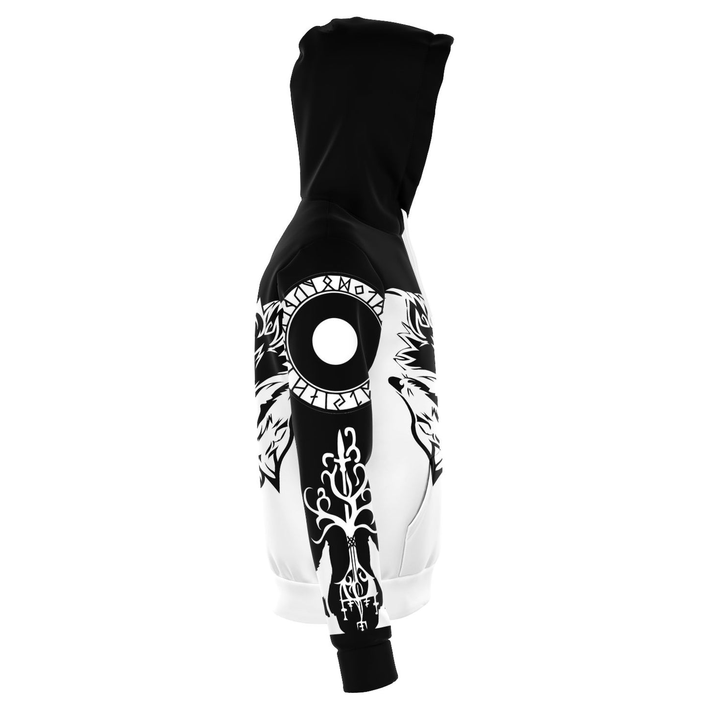 Sköll & Hati Tattoo Style Hoodie #2