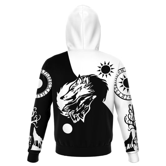 Sköll & Hati tattoo style hoodie – view 2