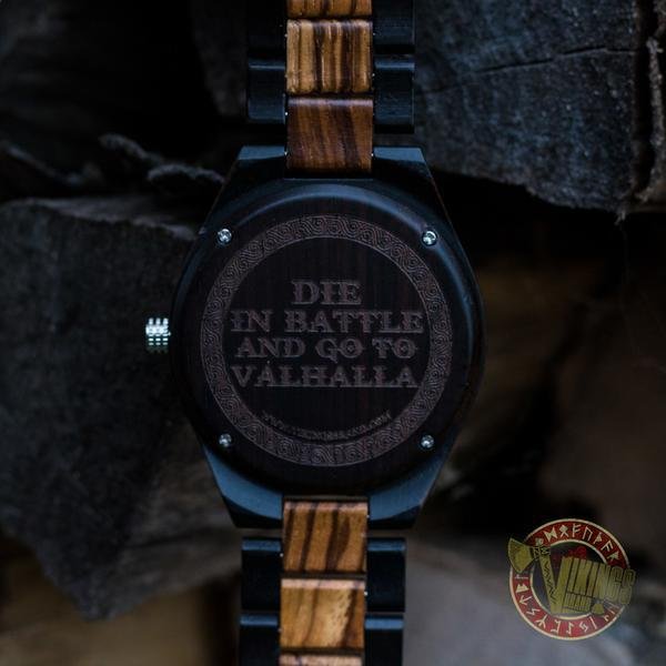 SPECIAL OFFER! Ivar Wooden Watch & Massive Chain Mjolnir Necklace - INSANE PRICE - VikingsBrand