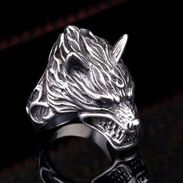 Stainless Steel Wolf Ring - VikingsBrand
