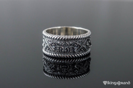 The Ornament Vikings Ring Sterling Silver Handmade Unique Jewelry