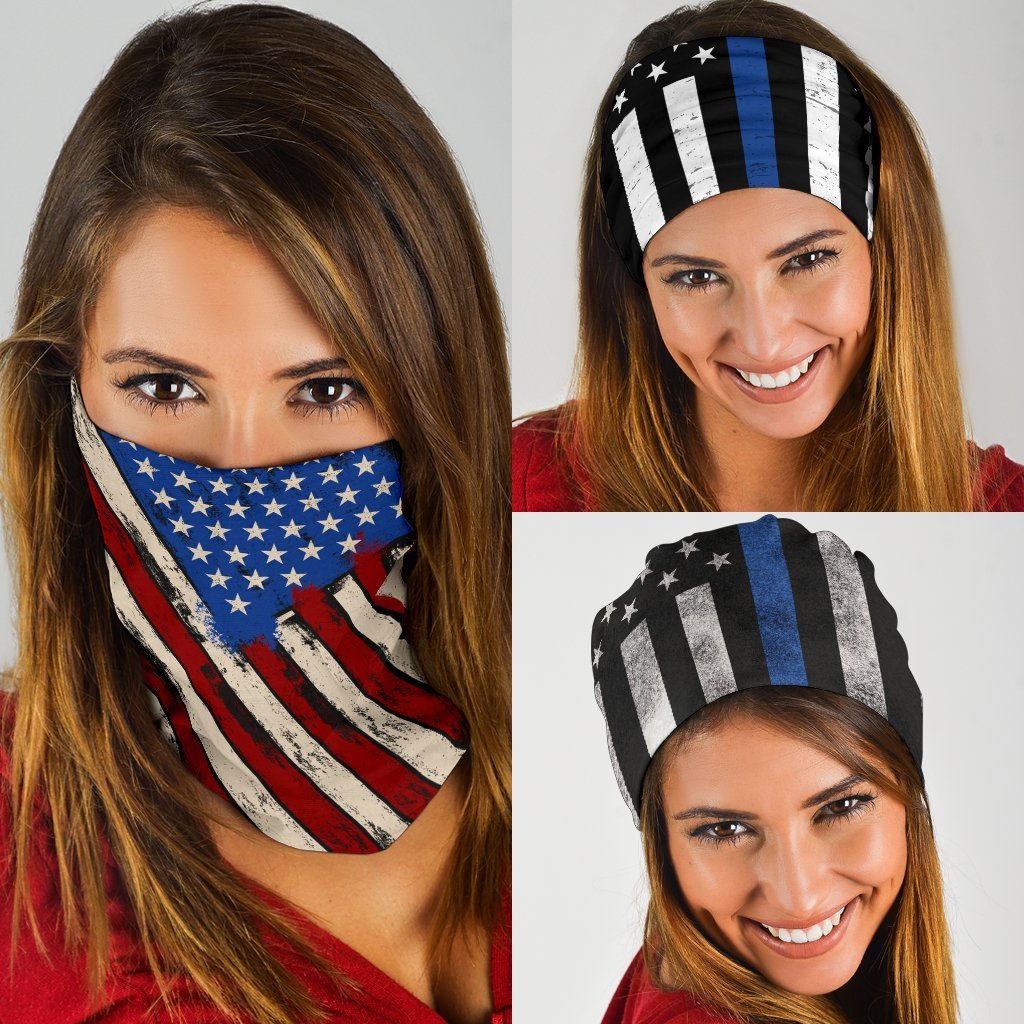 Thin Blue Line Neck Gaiter | Face Shield - USA Variations