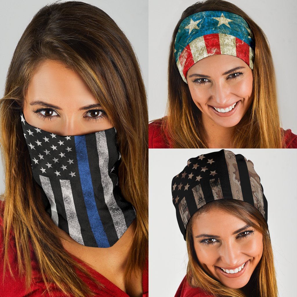 Thin Blue Line Neck Gaiter | Face Shield - USA