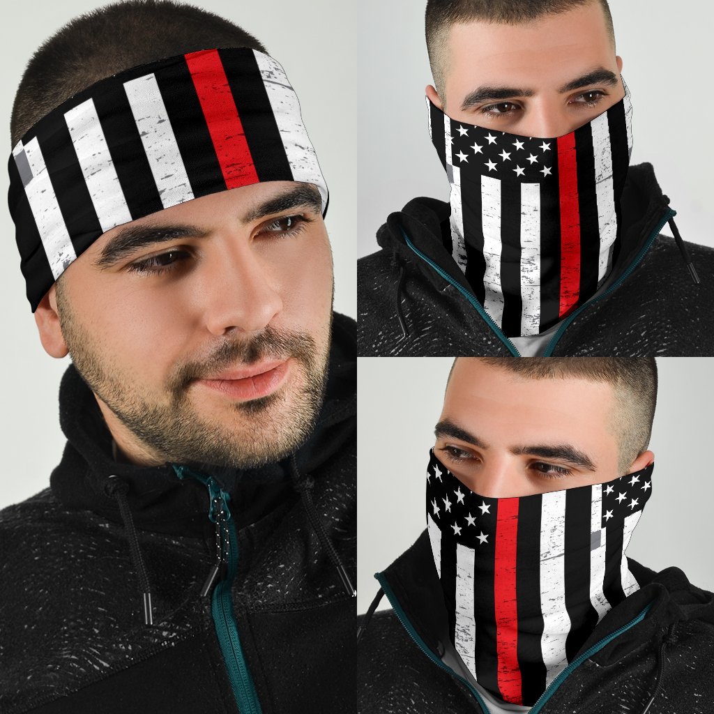 Thin Red Line Neck Gaiter | Face Shield - Red