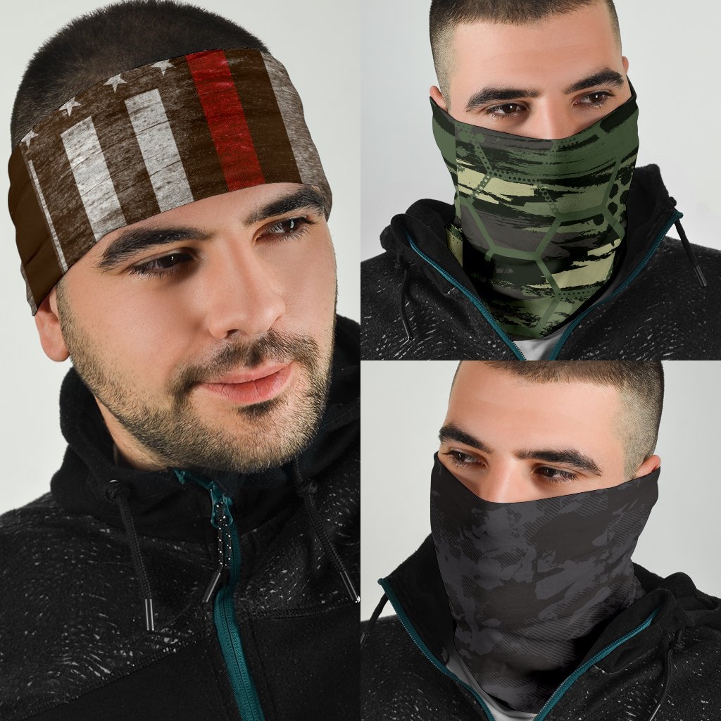 Thin Red Line Neck Gaiter | Face Shield - Brown