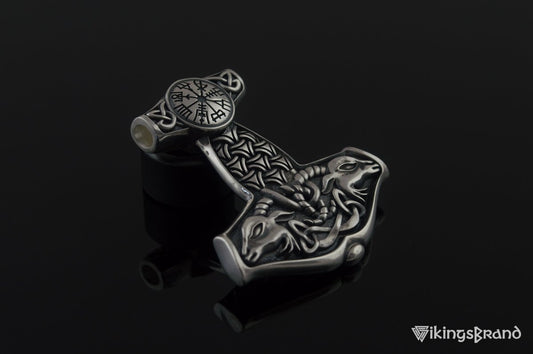 Massive Thor's hammer pendant in 925 sterling silver, 35 g – view 2