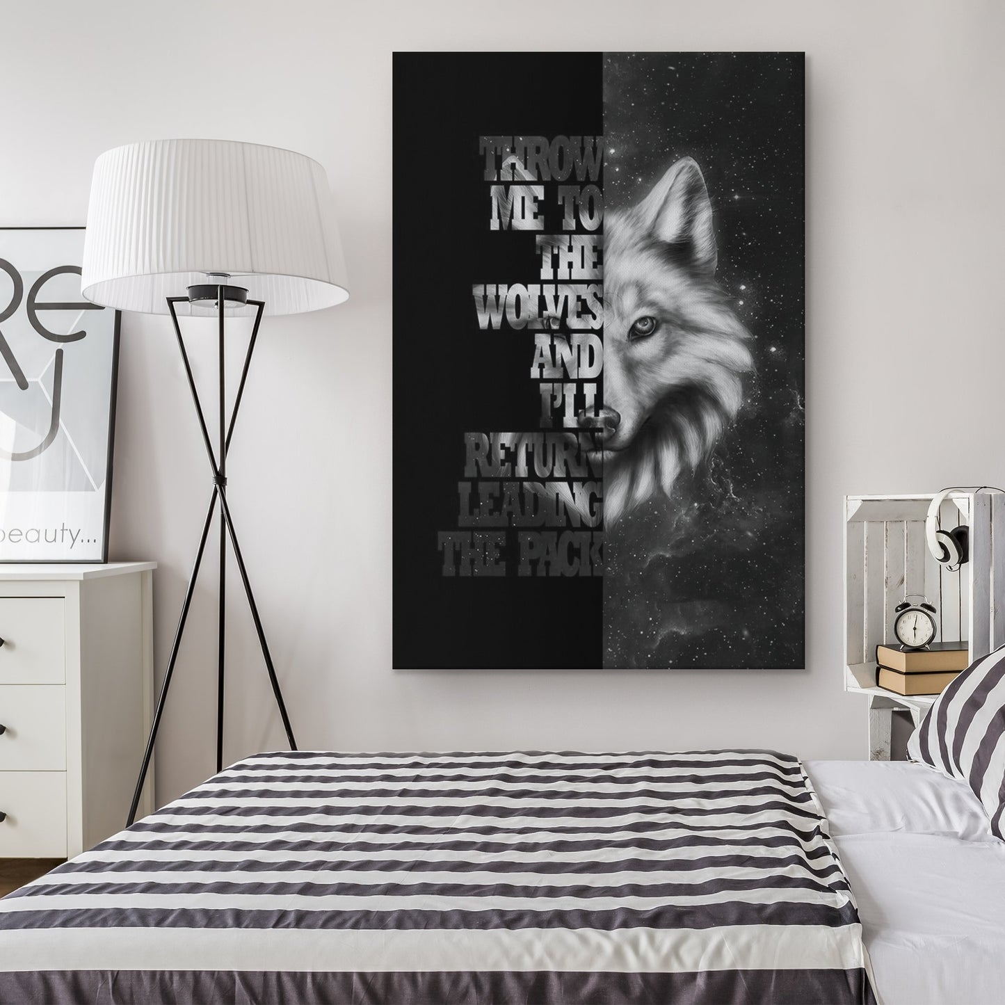 Throw Me To The Wolves Viking Wall Art - Norse Home Decor