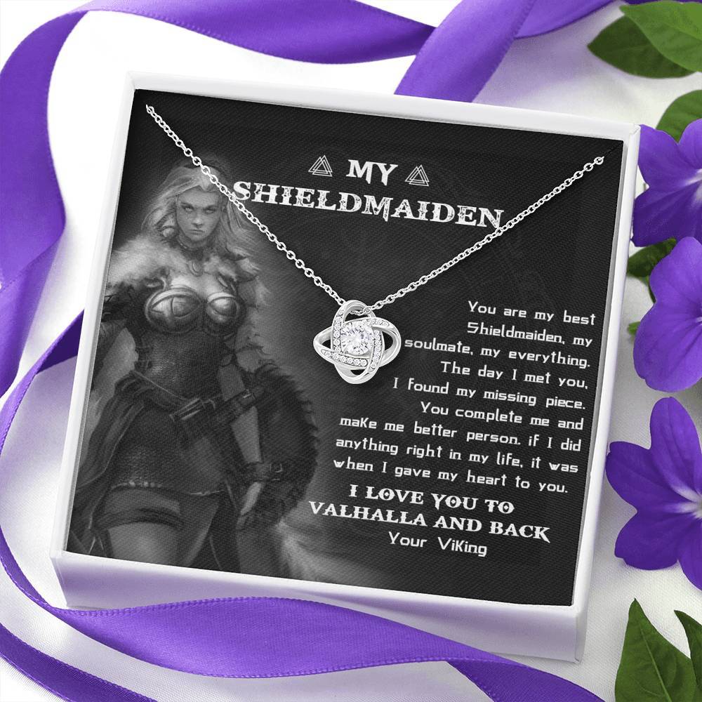 To My Shieldmaiden Love Knot Gift Necklace