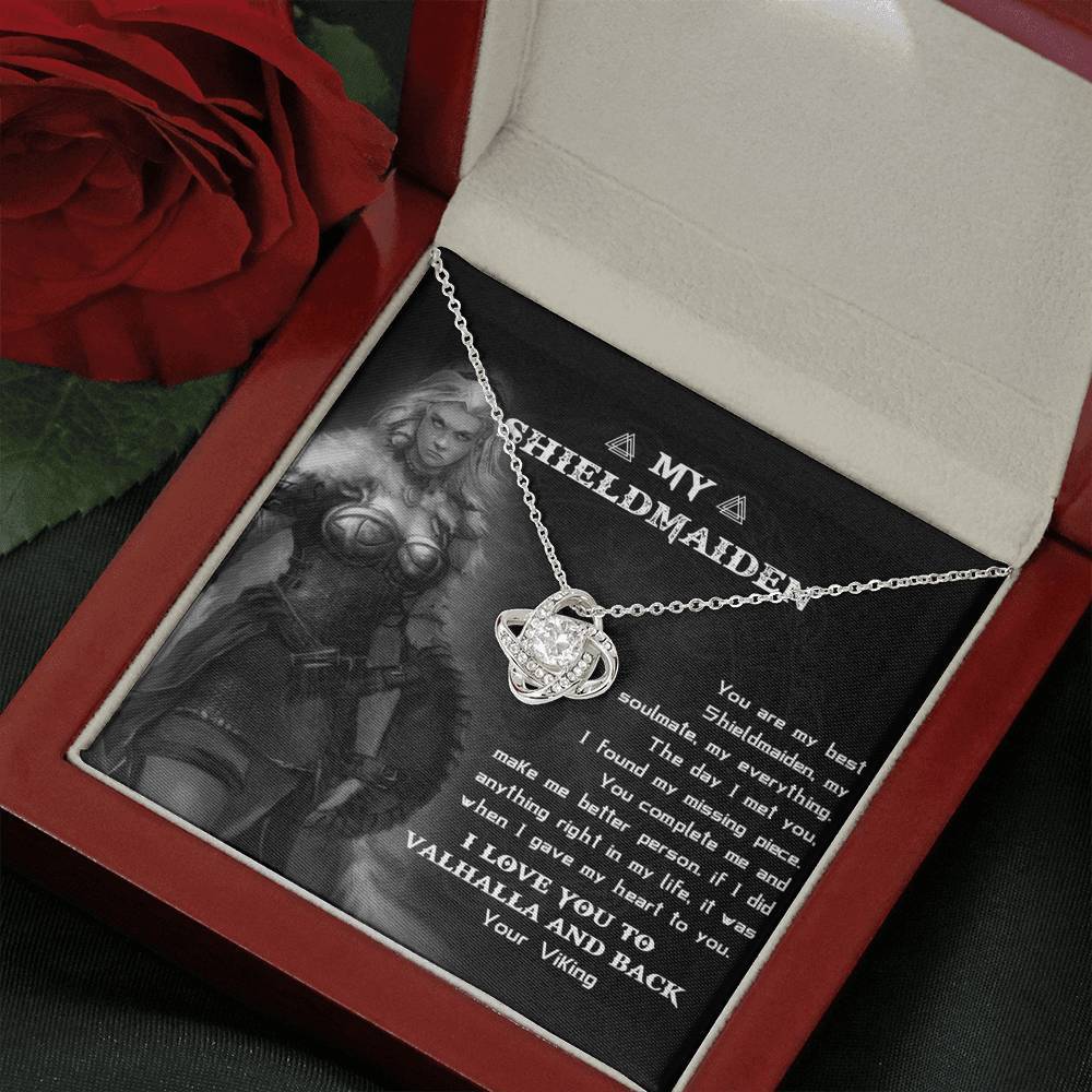 To My Shieldmaiden Love Knot Gift Necklace