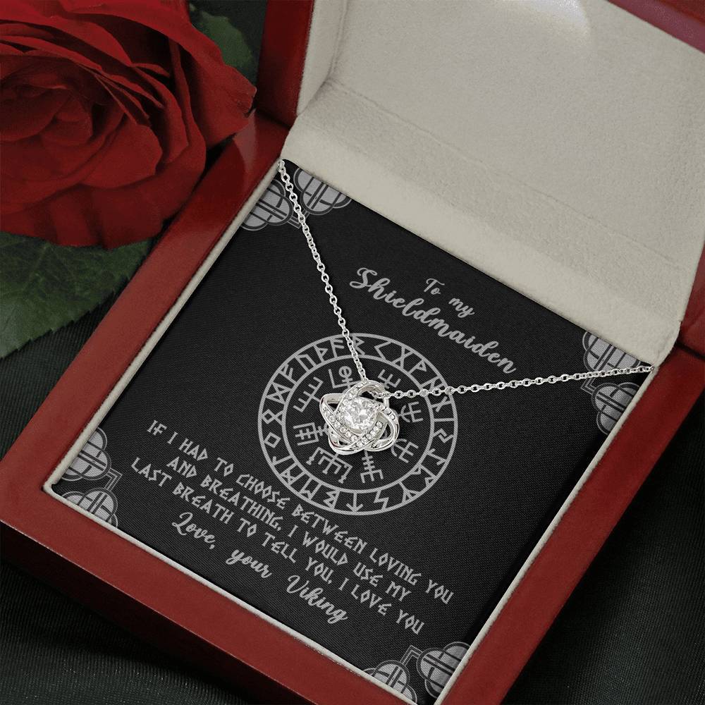 To My Shieldmaiden Love Knot Gift Necklace
